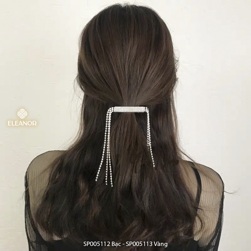 Kẹp tóc mái nữ Eleanor Accessories thiết kế tua rua đính đá phụ kiện trang sức 5112