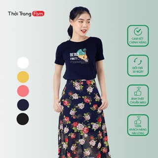 Áo phông in họa tiết, chất cotton tự nhiên mềm mại thoáng mát nhiều màu sắc thương hiệu Fam