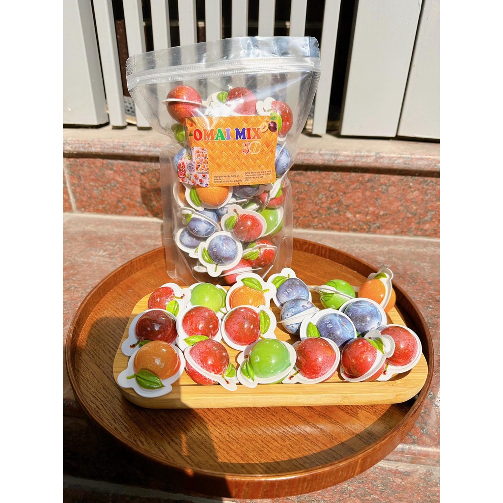 Kẹo Omai trái cây 3d 500g Lhyfood đồ ăn vặt hà nội