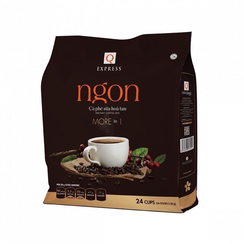 Cà Phê sữa NGON TRẦN QUANG Hòa Tan 3in1 24 gói nhỏ