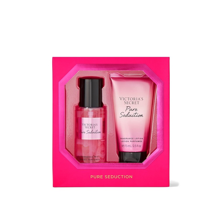 Bộ Quà Tặng Xịt Thơm Và Dưỡng Thể VICTORIA'S SECRET VS Mini Mist Lotion Gift Set 75ml x 2