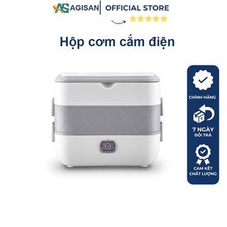 Hộp Cơm Cắm Điện AGISAN Thiết Kế 2 Tầng, 4 Khay inox Chồng Tràn Tiện Lợi