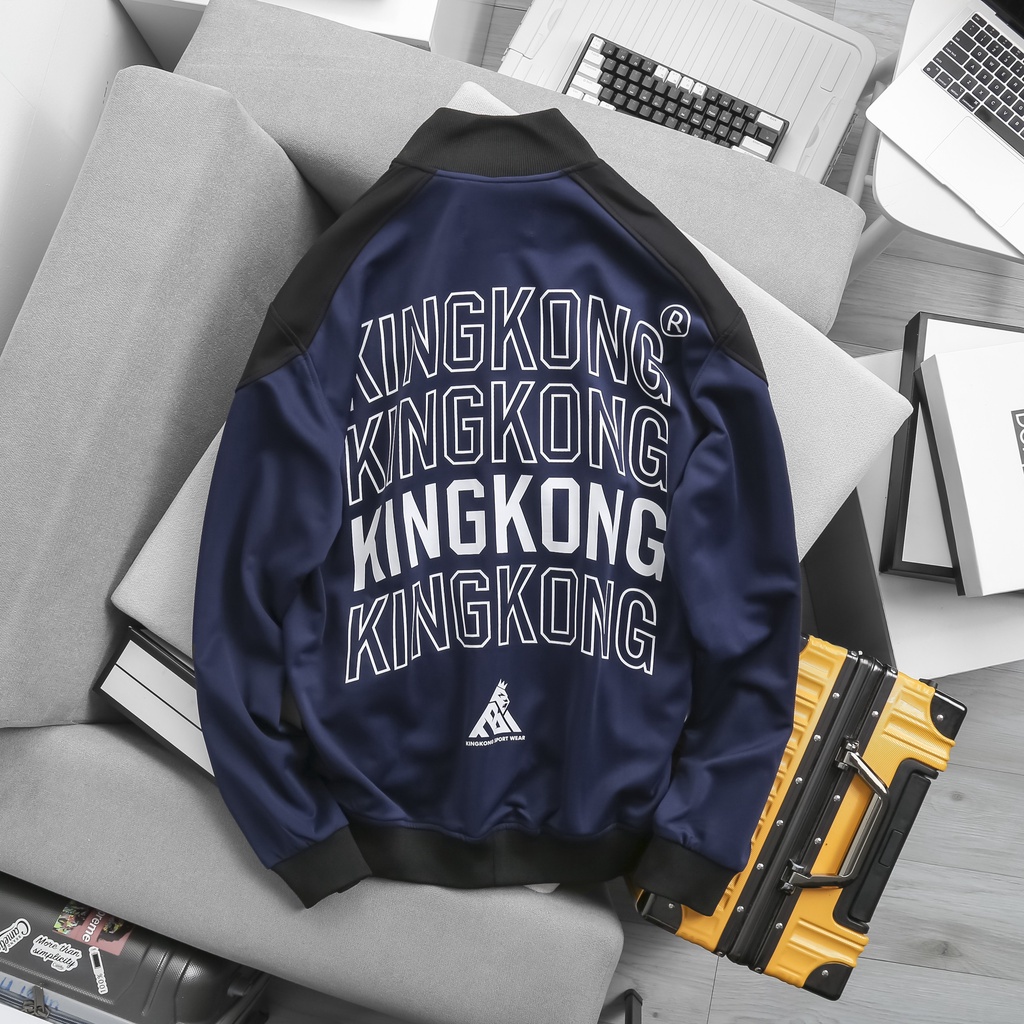 Áo Khoác Phá Cách In Chữ KINGKONG Form Fit Thoải Mái