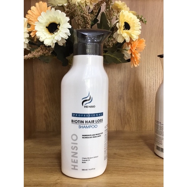 Hensio Biotin dầu gội ngăn rụng tóc,  chăm sóc tóc yếu hay gãy rụng