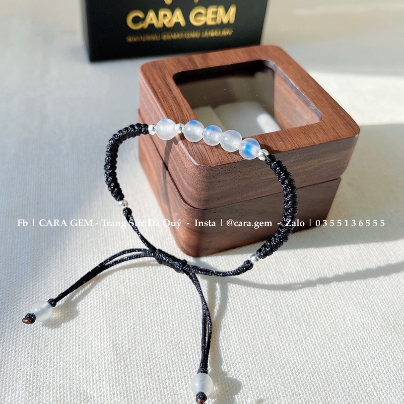Vòng tay nữ đá Moonstone chữ sinh SP220 cara gem