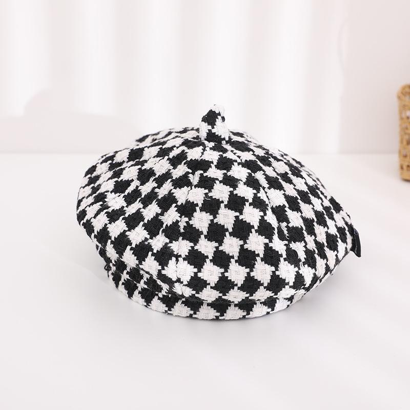 Mũ nồi caro vải mềm cho bé