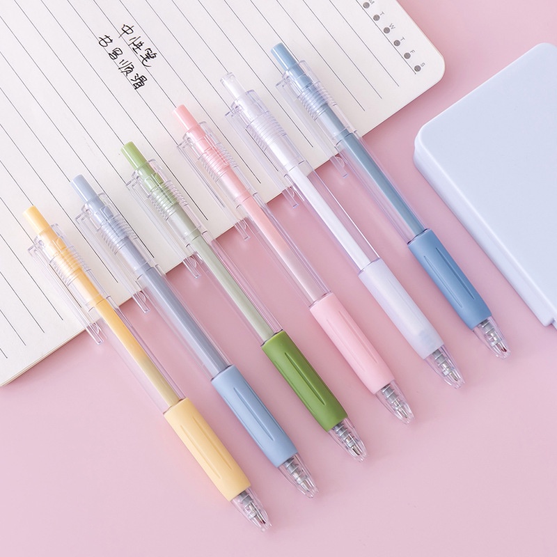 Bán Chạy Nhất Set Bút Bi Gel Màu Xanh Lá / Đỏ / Xanh Lá / Xanh Dương / Xanh Dương Mềm Mại Chất Lượng Cao Cho Học Sinh bút gel