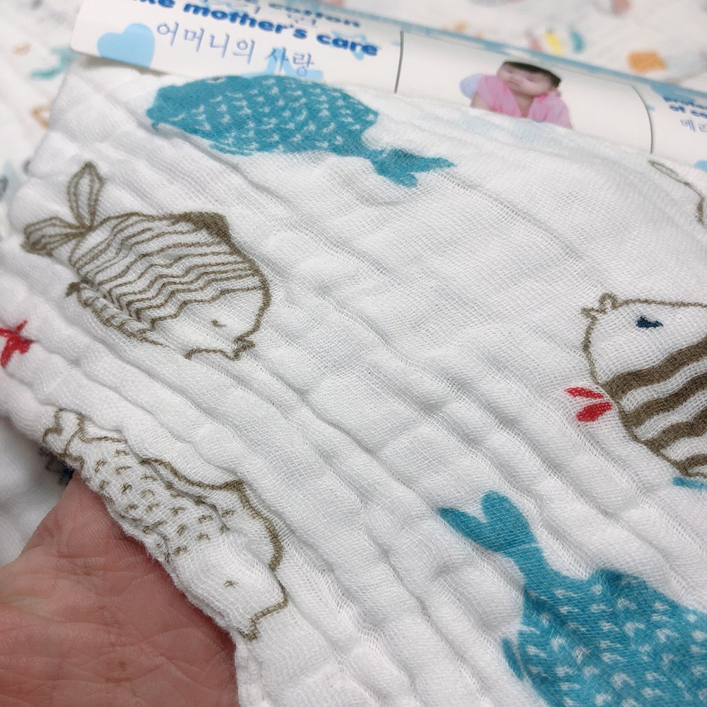 Khăn yếm xô tam giác Organic 6 lớp cao cấp cho bé sơ sinh, bé trai, bé gái PK2301