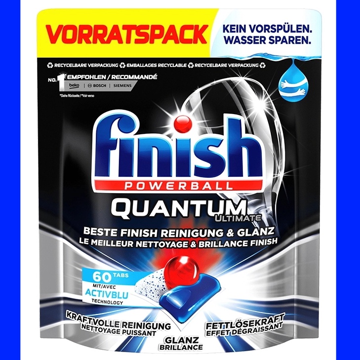 Viên rửa bát Finish quantum 60 viên - HANOIMART, viên finish quantum ultimate 60 tabs,  quantum max 100 tabs