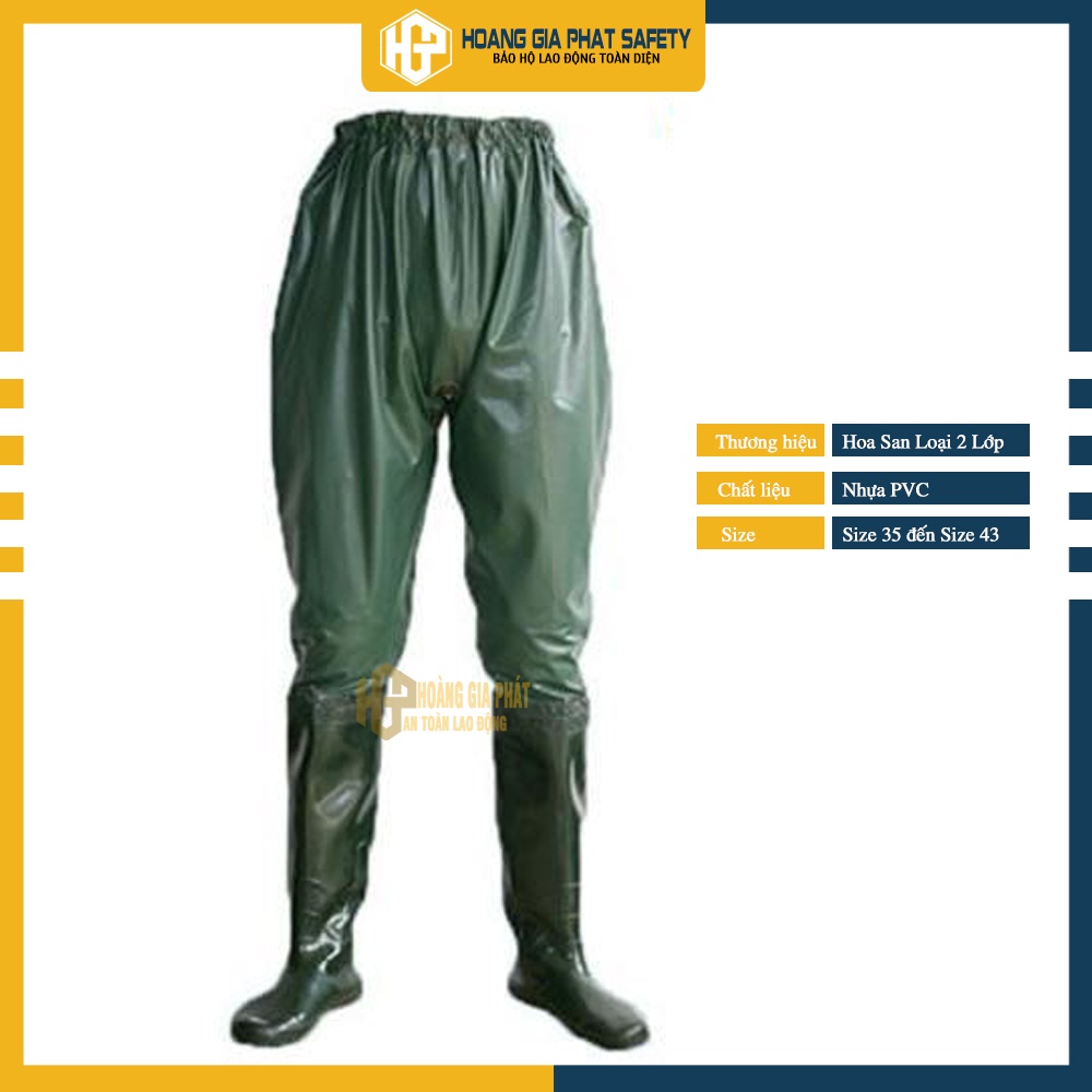 Ủng quần lội nước 2 lớp đủ size cho nam và nữ, ủng quần đi mưa, ủng bảo hộ lao động, ủng làm vườn [HGP SAFETY]