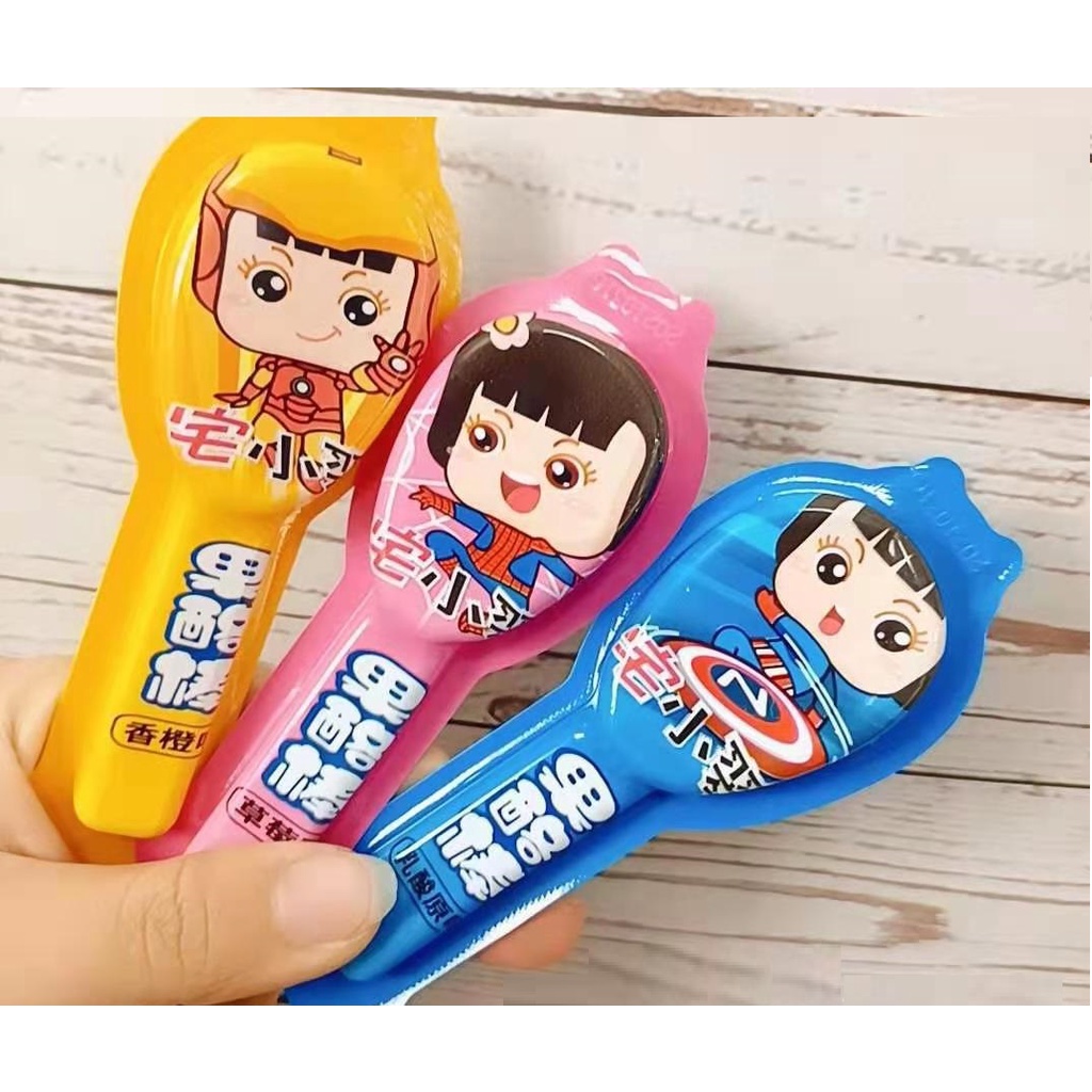 kẹo mút mềm vị sữa phô mai trái cây nữ siêu anh hùng giàu canxi dành cho trẻ em