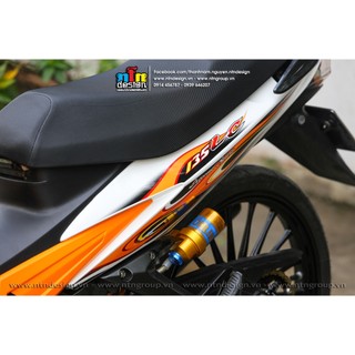 Tem Exciter 2008 - 2010 mẫu tem lửa ( Cam - Trắng)