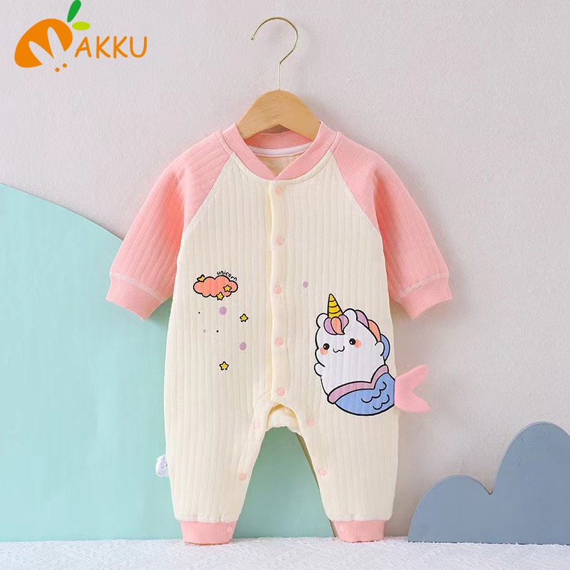 Bộ Áo Liền Quần Ấm Áp Thoải Mái Dễ Thương Cho Bé