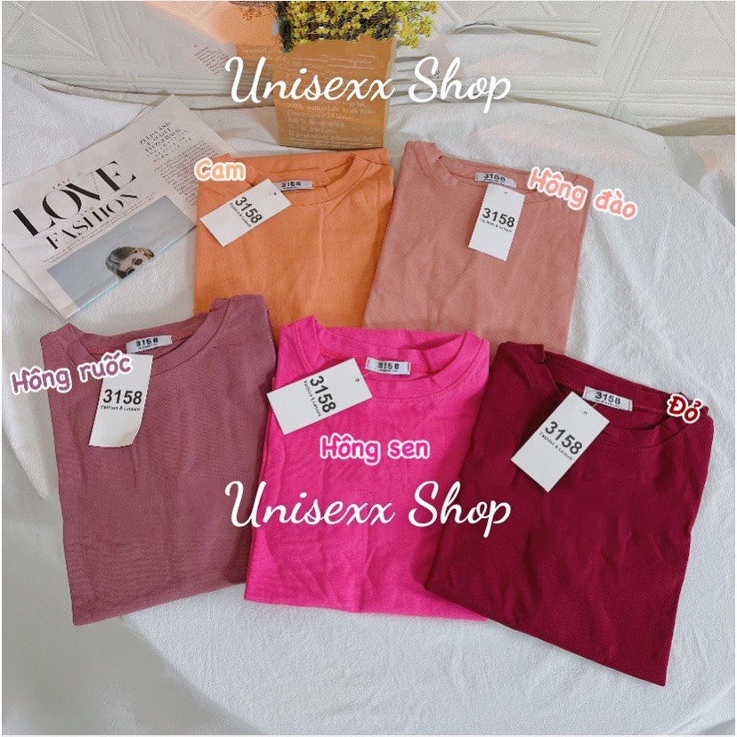 Áo phông 3158 TRƠN COTTON KHÔ nhiều màu_UNISEX