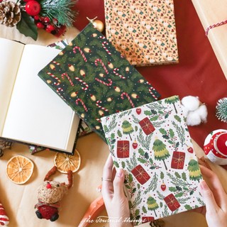 Sổ bìa vải a5 christmas theme - giấy line 100gsm