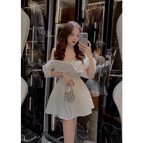 Váy trễ vai xốp hót hit xinh