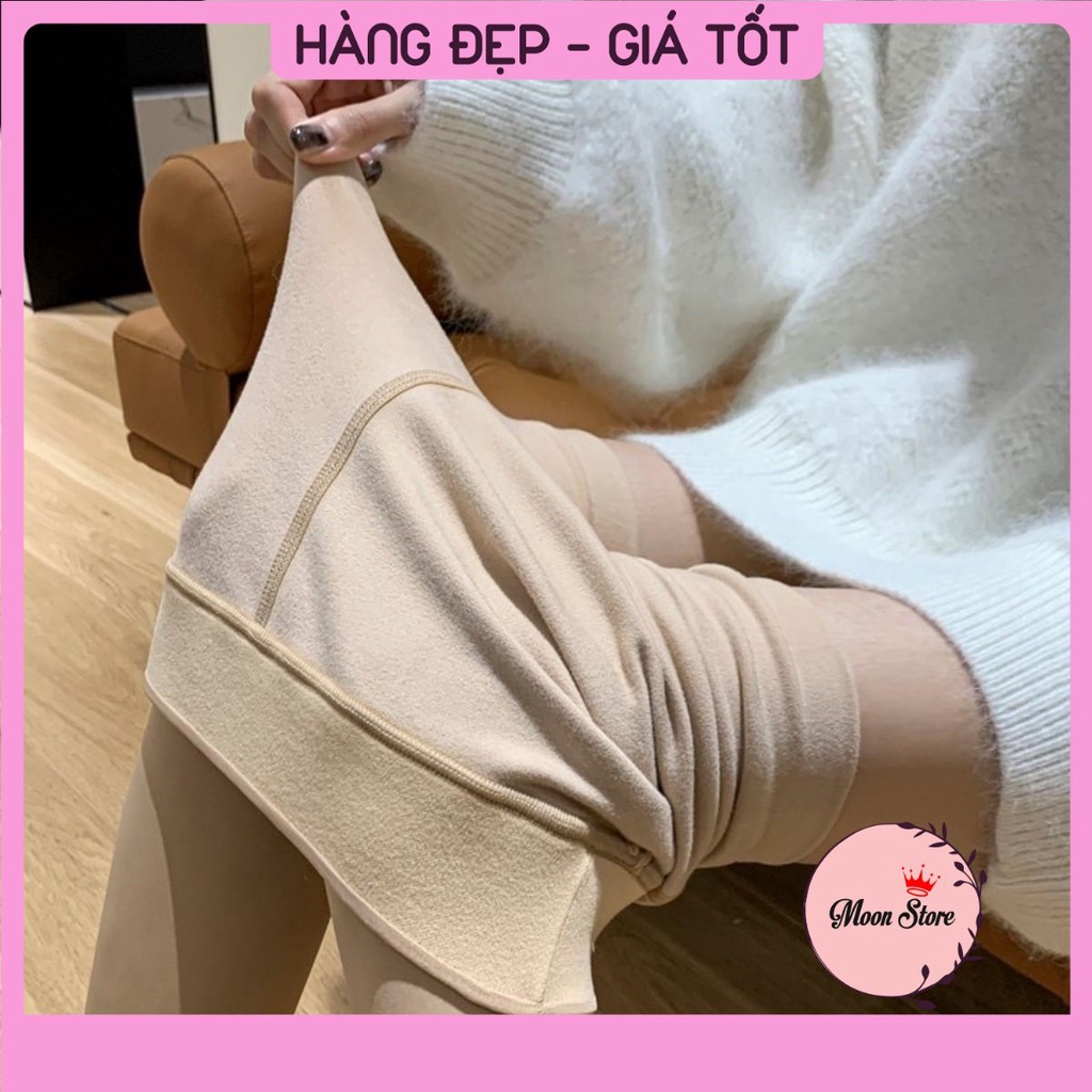 Quần tất nữ 3D lót nỉ màu da, cafe nâu, ghi giữ nhiệt cao cấp mẫu mới QT23