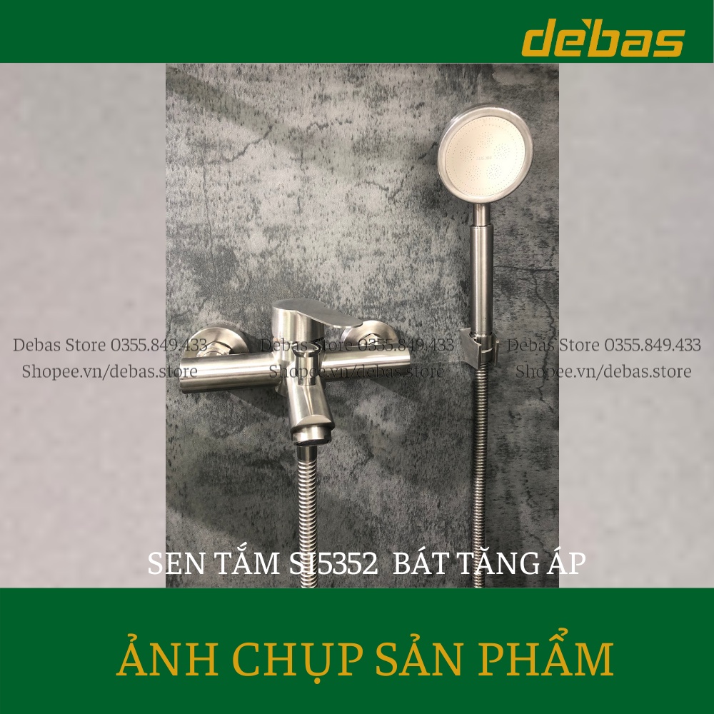 Bộ vòi sen tắm nóng lạnh inox 304 tăng áp nhập khẩu cao cấp Debas SI5351 SI5352