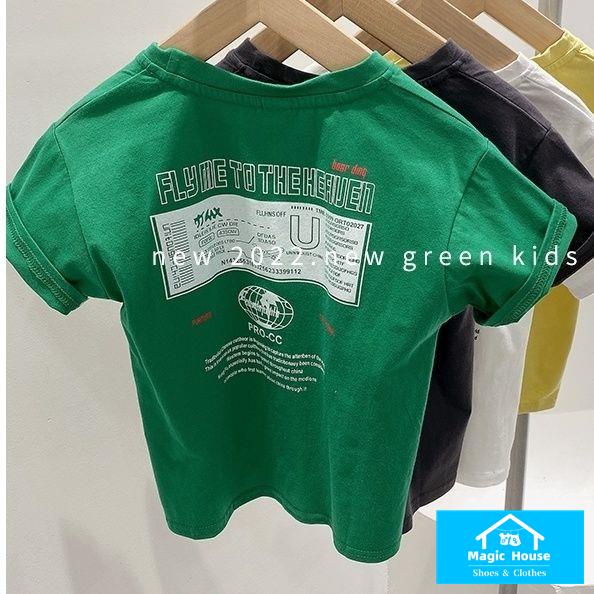 Áo Thun Cotton Nguyên Chất Ngắn Tay Phong Cách Mới 2022 Cho Bé Trai
