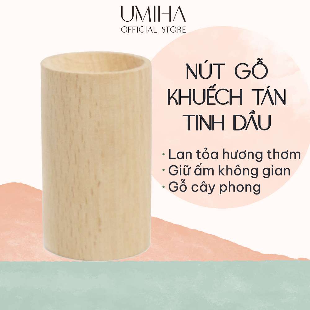 Trụ Gỗ Khuếch Tán Tinh Dầu Umiha Gỗ Cây Phong Tự Nhiên, Tiện Lợi, An Toàn, Giúp Thơm Phòng, Thư Giãn, Đuổi Muỗi