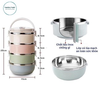 HỘP CƠM GIỮ NHIỆT 4 TẦNG LÚA MẠCH