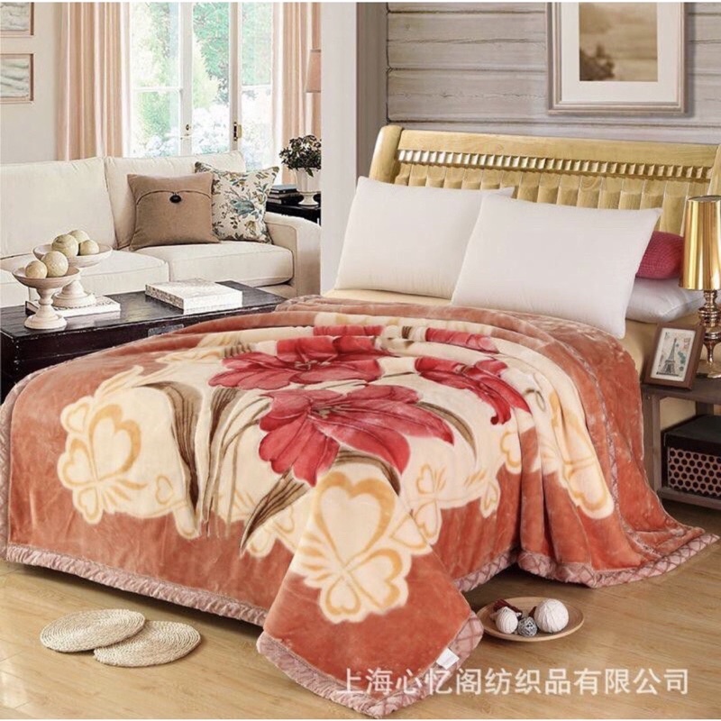 chăn nhung, chăn nhung lông tuyết mềm minh 4kg