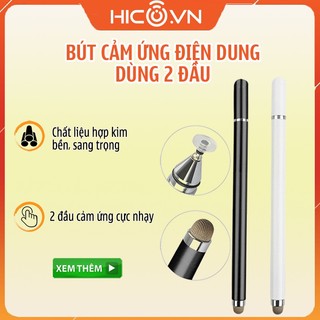 Bút cảm ứng điện thoại dùng 2 đầu cực nhạy dành cho smartphone, ipad, viết cảm ứng đầu bút có đệm giúp bảo vệ màn hình,.