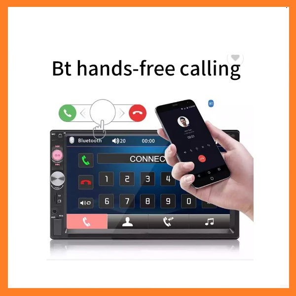 Màn hình ô tô giá rẻ chuẩn HD 1080, DVD xe hơi, Màn cảm ứng 7 Inc - 7010B