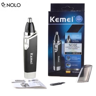 Máy Tỉa Lông Mũi Lông Tai Kemei Model KM6512 Dùng 1 Viên Pin AA