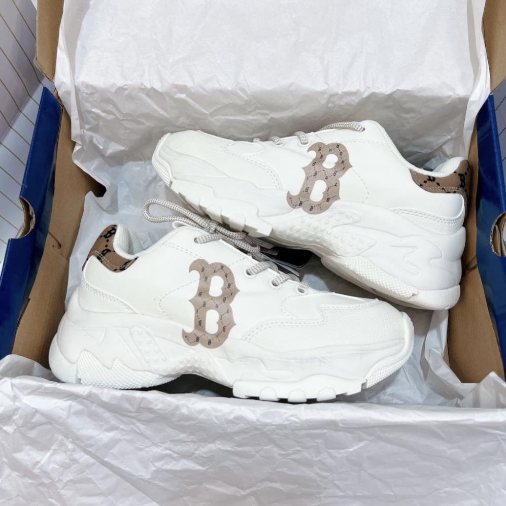 Giày thể thao sneaker MLB Bigball Chunky Mono Heel New York_BEST , MLB NY , Chữ B nâu