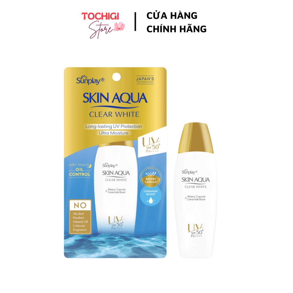 Sữa chống nắng Sunplay Skin Aqua Clear White SPF 50+ PA++++ dưỡng trắng cho da dầu