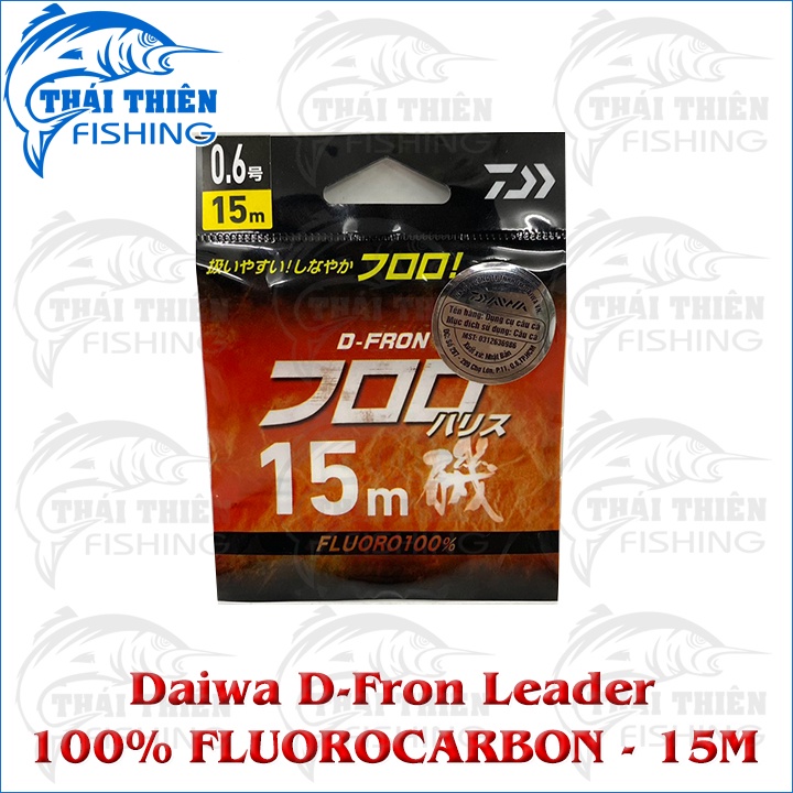 Dây Câu Cá Leader Daiwa D-Fron 100% Fluoro Carbon Cuộn 15m Made In Japan