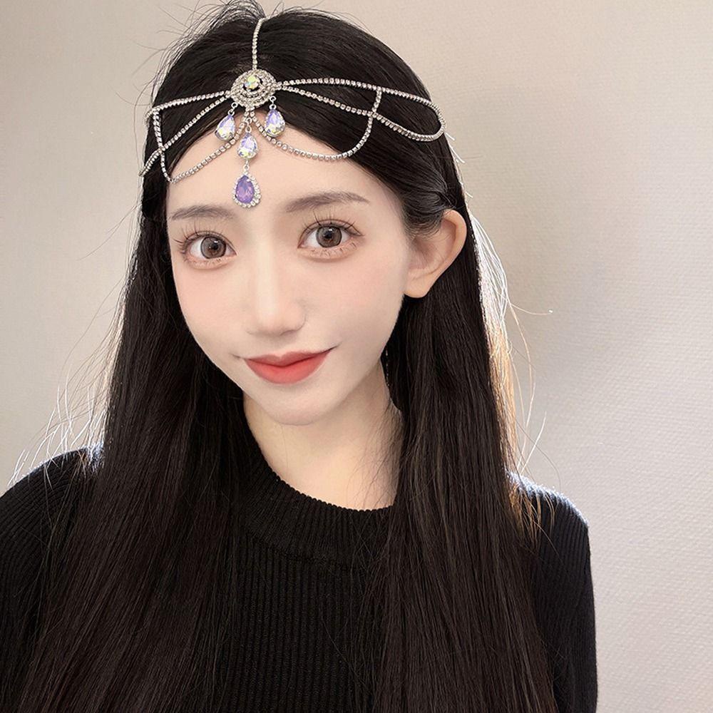 Dây Xích Đeo Trán Nhiều Lớp Phong Cách Bohemia Cho Cô Dâu