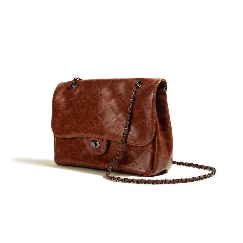 Mischa Túi Đeo Vai Bằng Da PU Màu Trơn Sức Chứa Lớn Phong Cách Pháp Cổ Điển Thời Trang Chất Lượng Cao