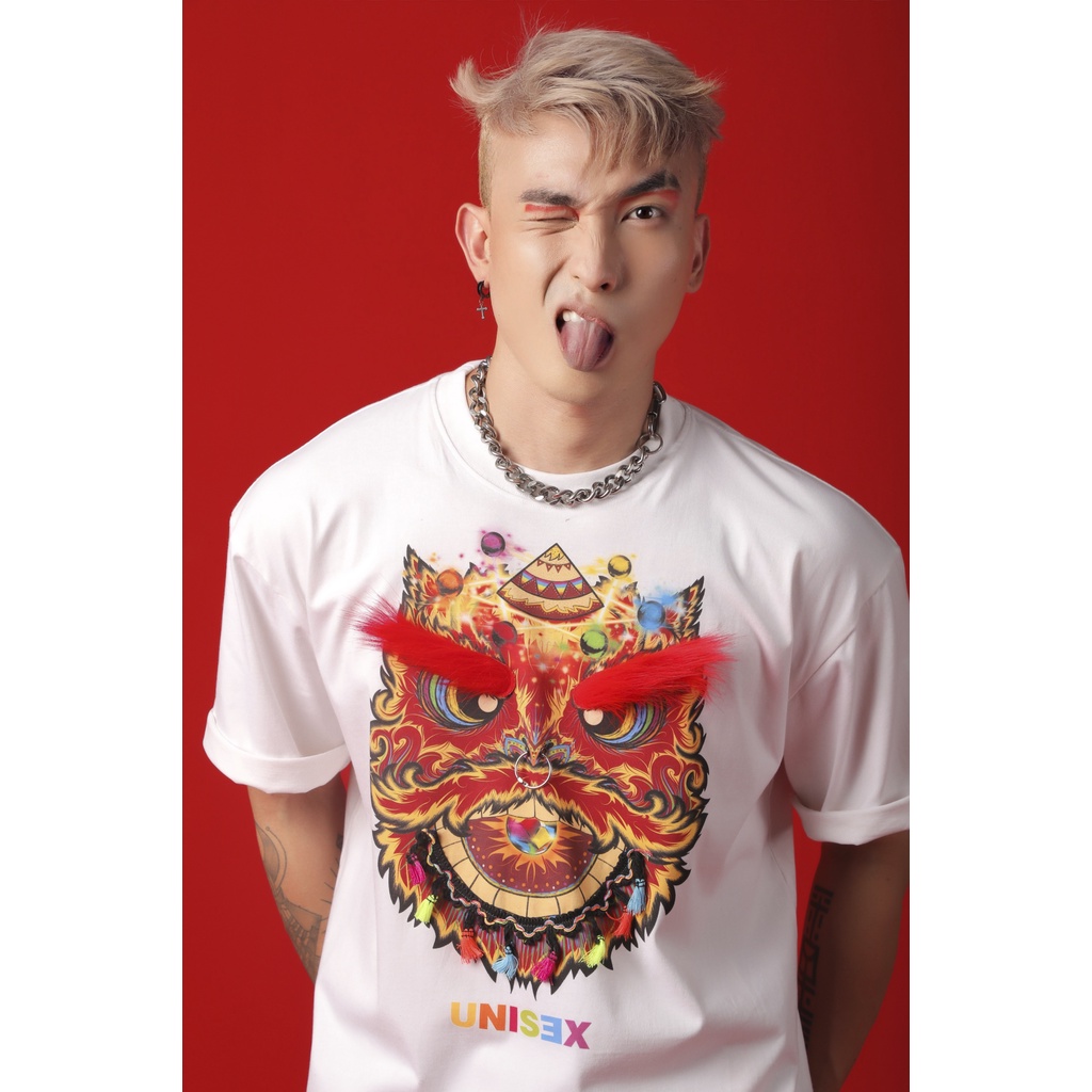 Áo lân ngũ hành - Unisex Nam Nữ - cho Bé và Gia Đình - Form Rộng - bigsize - áo nhóm - đồng phục áo lớp - local brand