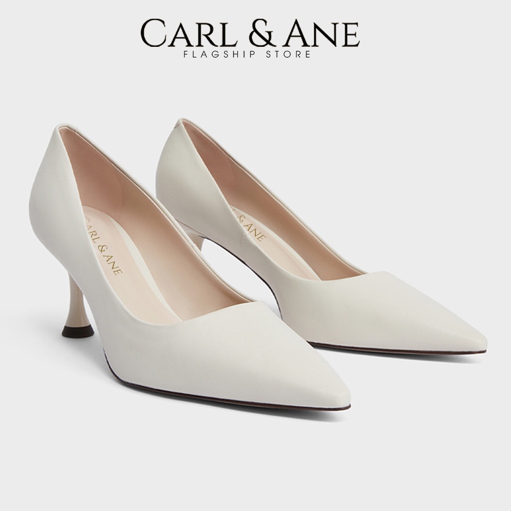 Carl & Ane - Giày cao gót bít mũi thời trang công sở gót nhọn cao 7cm màu đen - CP014