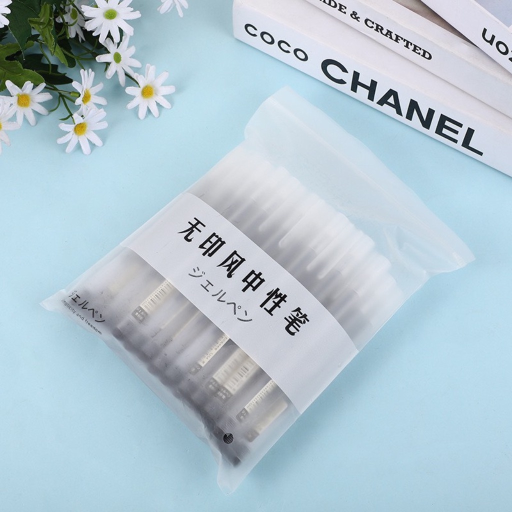 Bút bi nước cute mực gel đen xanh đỏ nét 0.5mm mực đều nét chữ đẹp đủ màu BB03187