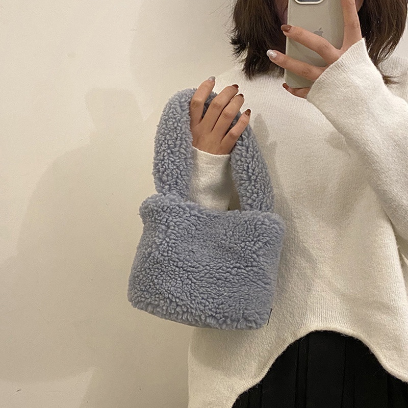 Túi Xách Lông Nhung Thanh Lịch Phong Cách Hàn Quốc Cho Nữ