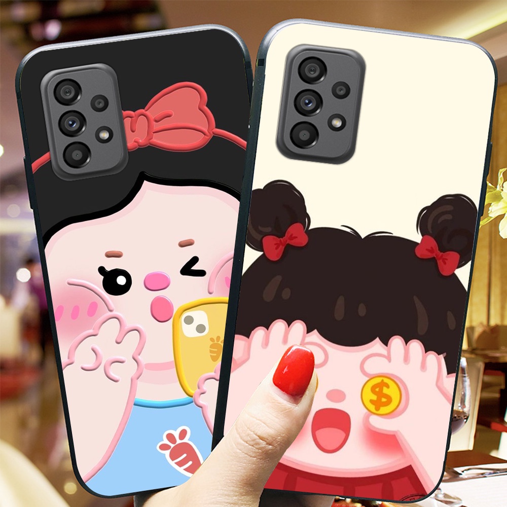 Ốp lưng Samsung a33 5G / ss a53 5G / ss a73 5G / ss a13 4G / ss a23 4G bìa đỏ hồng may mắn cho năm mới / hình vui nhộn