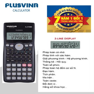 Máy tính fx-570MS tặng kèm 1 móc treo Popit