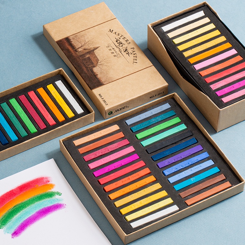 Xóm vẽ phấn tiên master pastel maries - bộ 12 24 36 48 màu - ảnh sản phẩm 3