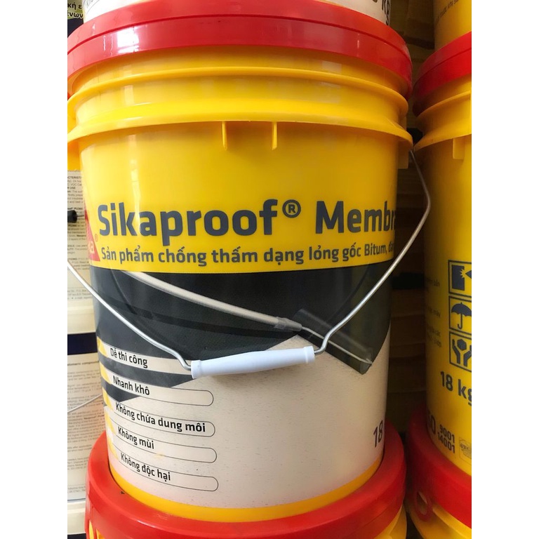 [Hỏa Tốc] Sikaproof Membrane 18kg – Màng lỏng chống thấm bitum polyme (Chống thấm nhựa đường) Sika