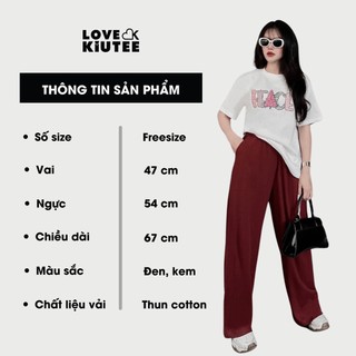 Áo thun nữ Oversize TShirt PEACE LOVEKIUTEE