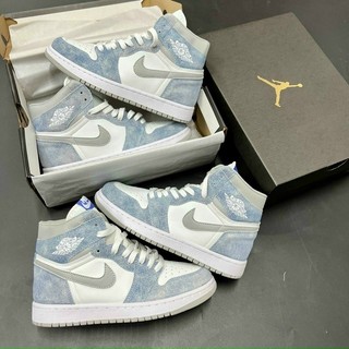 Giày Thể Thao Jo Dan Hyperr Xanh nỉ Cao cổ giầy sneaker nam nữ cổ cao full box bill