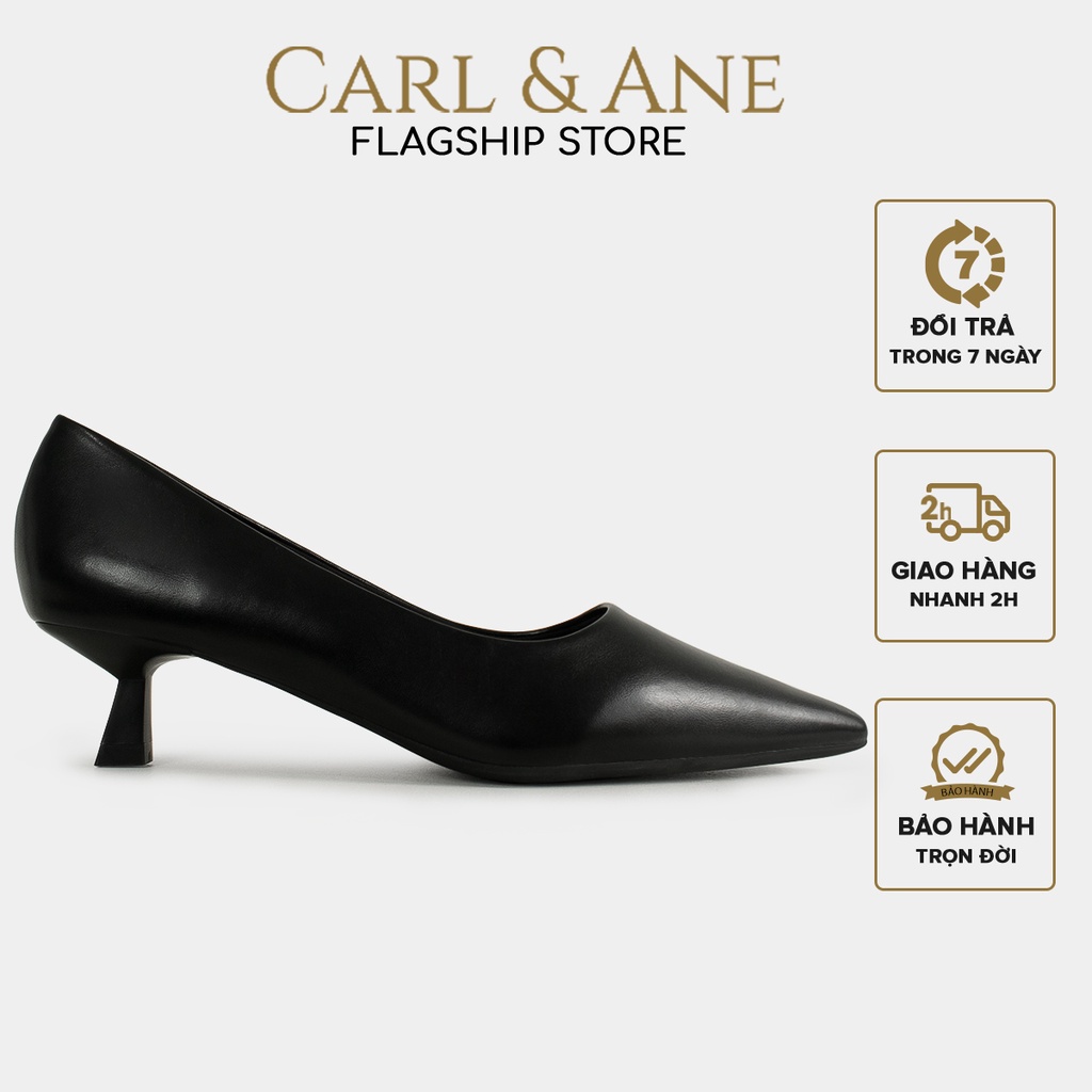 [Mã BMLT35 giảm đến 35K đơn 99K] Carl & Ane - Giày cao gót mũi nhọn gót cao 5cm kiểu dáng công sở basic màu đen _ CP017