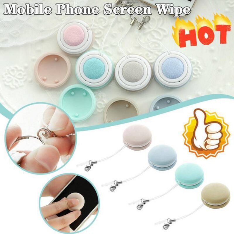 Khăn Lau Mắt Kính / Ống Kính / Điện Thoại / Máy Tính Bảng Mini Hình Bánh Macaron Màu Kẹo Ngọt