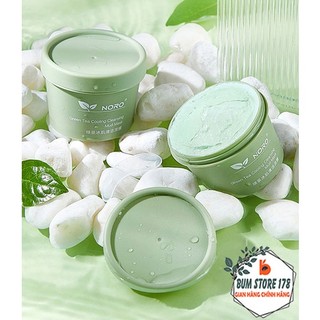  Mặt nạ trà xanh Noro 100g làm sạch lỗ chân lông sáng da Mặt nạ dưỡng ẩm bùn đất sét trà xanh giảm mụn làm sạch da 