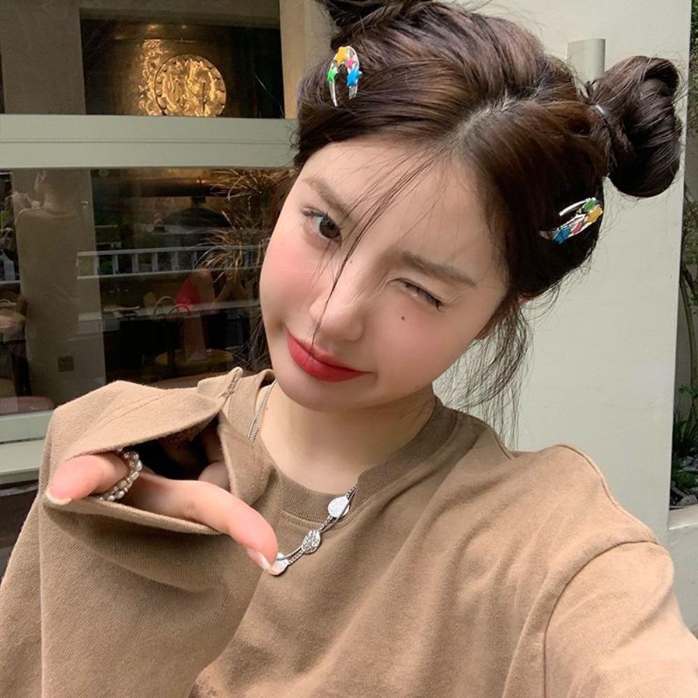 Kẹp Tóc Đuôi Ngựa Phong Cách Punk Cổ Điển Y2k Độc Đáo