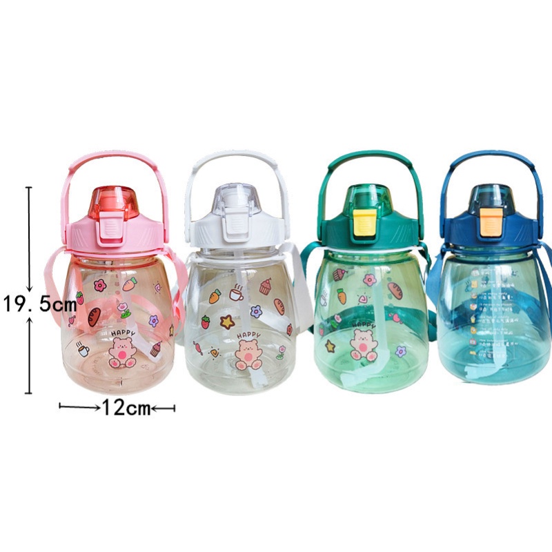 Hàng Hot Bình Nước Dung Tích Lớn 1300ML Có Dây Đeo Chống Rò Rỉ sodium075 Hàng giao ngay