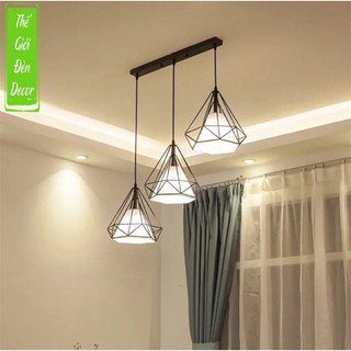 BỘ 3 ĐÈN THẢ KIM CƯƠNG ĐẾ DÀI 50CM KÈM BÓNG ĐÈN